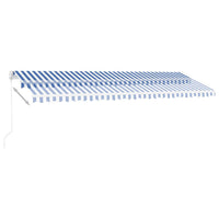 Thumbnail for Standmarkise Einziehbar Handbetrieben 500x300 cm Blau/Weiß