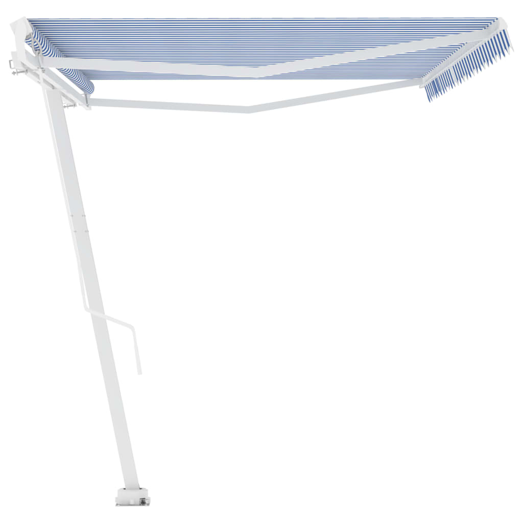 Standmarkise Einziehbar Handbetrieben 500x300 cm Blau/Weiß