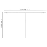 Thumbnail for Standmarkise Einziehbar Handbetrieben 500x300 cm Blau/Weiß