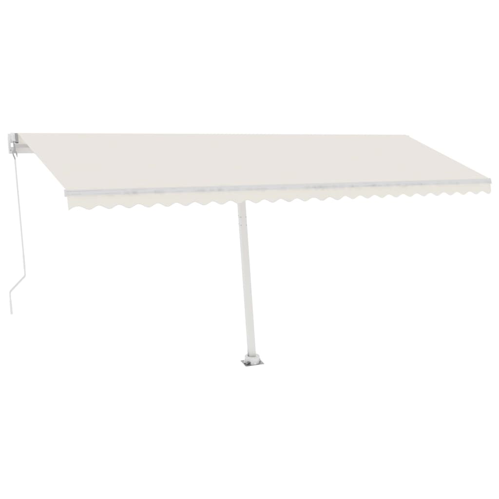 Standmarkise Einziehbar Handbetrieben 500x300 cm Cremeweiß