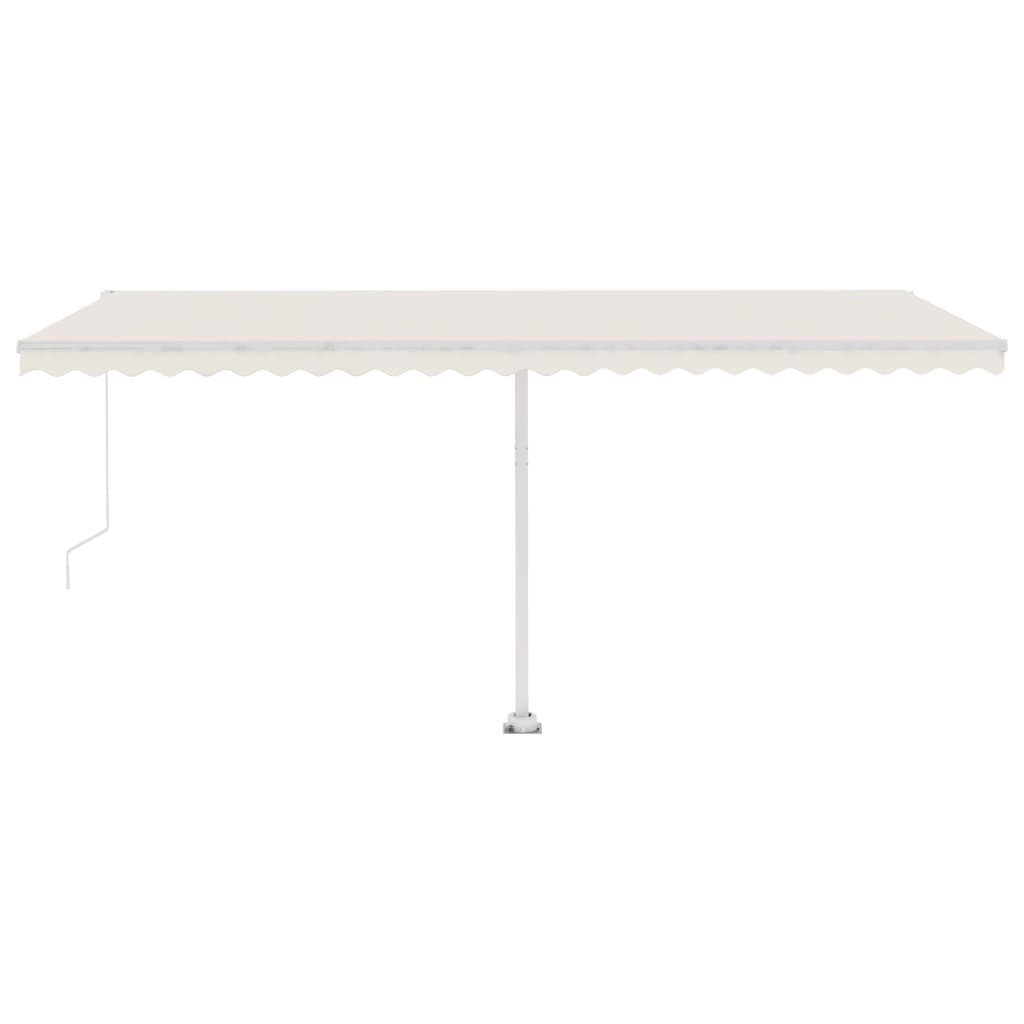 Standmarkise Einziehbar Handbetrieben 500x300 cm Cremeweiß