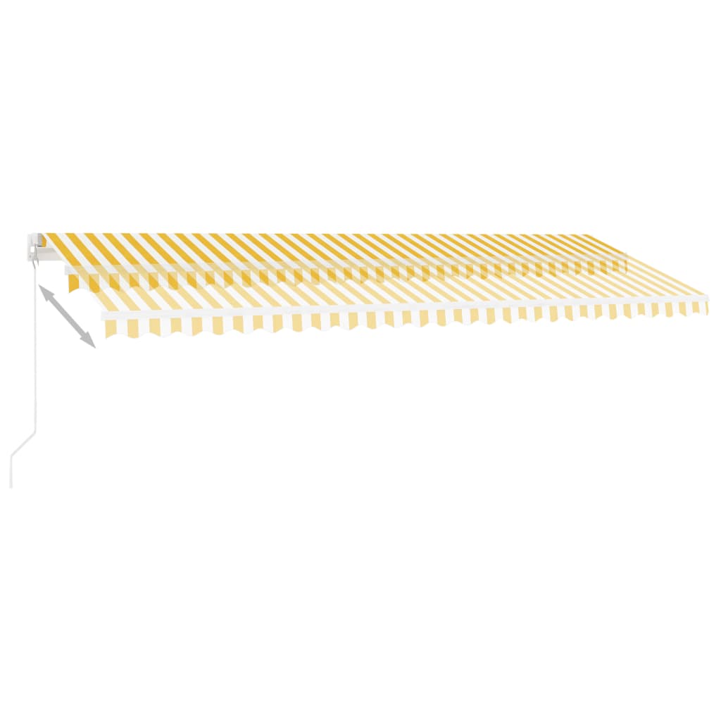 Standmarkise Einziehbar Handbetrieben 500x300 cm Gelb/Weiß