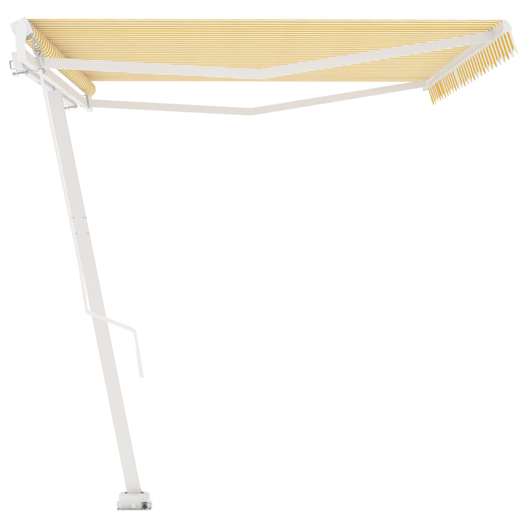 Standmarkise Einziehbar Handbetrieben 500x300 cm Gelb/Weiß