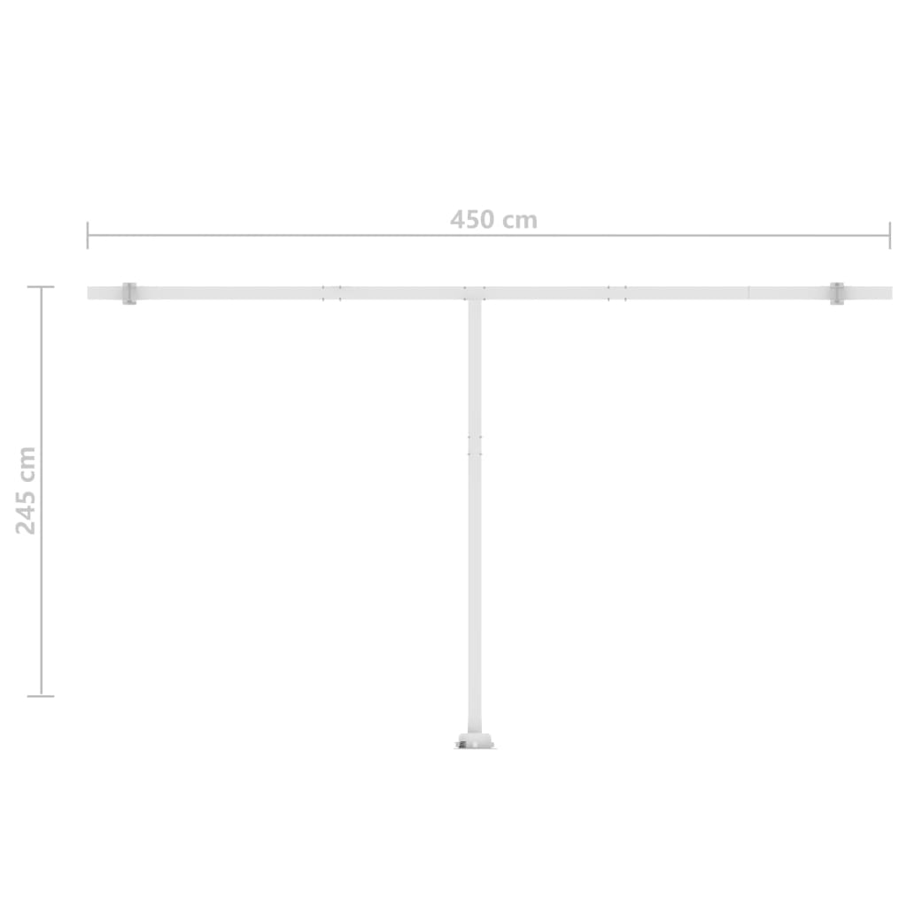 Standmarkise Einziehbar Handbetrieben 500x300 cm Gelb/Weiß