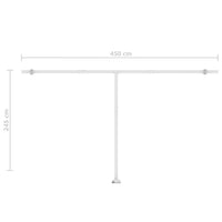 Thumbnail for Standmarkise Einziehbar Handbetrieben 500x300 cm Gelb/Weiß