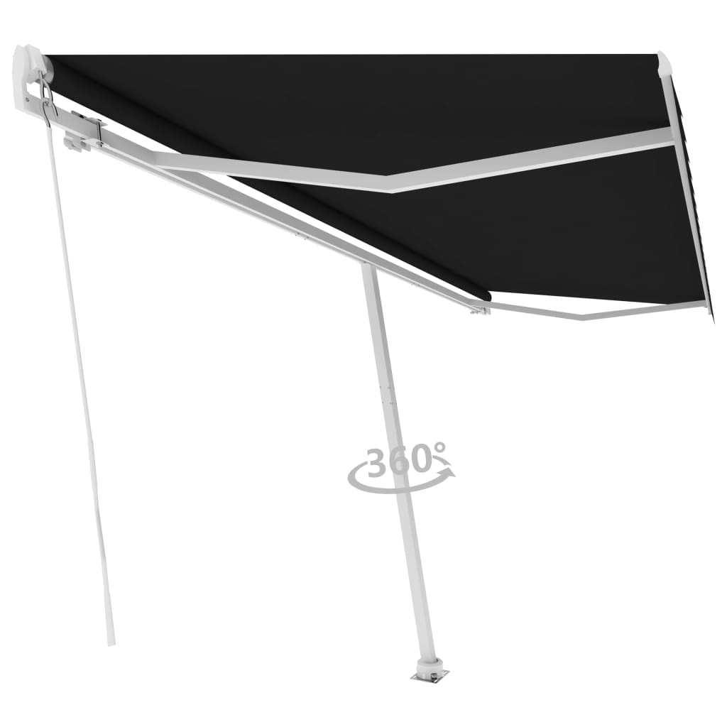 Standmarkise Einziehbar Handbetrieben 500x300 cm Anthrazit