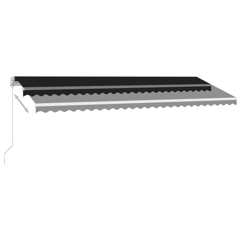 Standmarkise Einziehbar Handbetrieben 500x300 cm Anthrazit