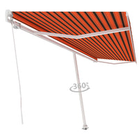 Thumbnail for Standmarkise Einziehbar Handbetrieben 500x300 cm Orange/Braun