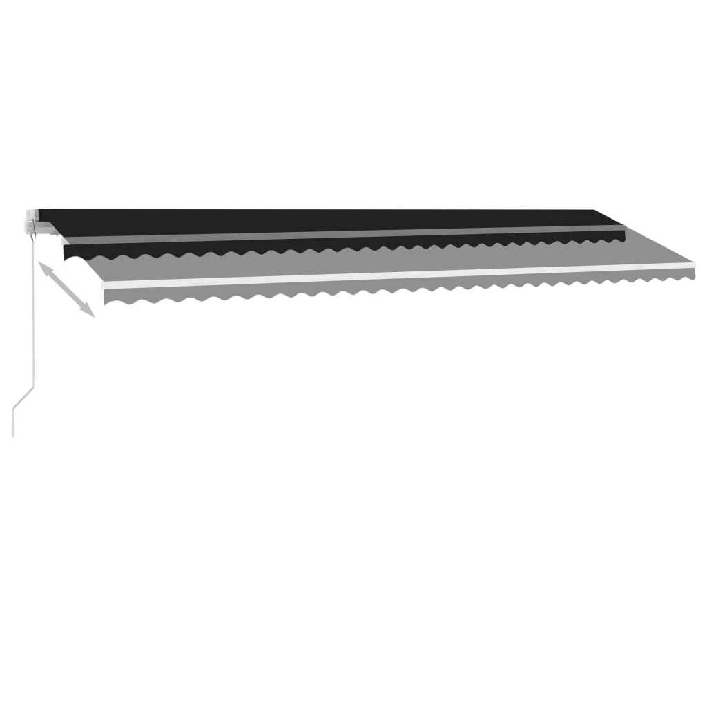 Standmarkise Einziehbar Handbetrieben 600x300 cm Anthrazit