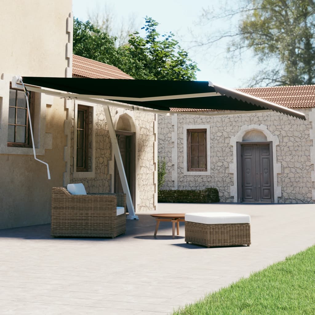 Standmarkise Einziehbar Handbetrieben 600x300 cm Anthrazit