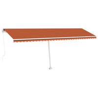 Thumbnail for Standmarkise Einziehbar Handbetrieben 600x300 cm Orange/Braun