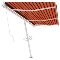 Thumbnail for Standmarkise Einziehbar Handbetrieben 600x300 cm Orange/Braun