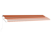 Thumbnail for Standmarkise Einziehbar Handbetrieben 600x300 cm Orange/Braun