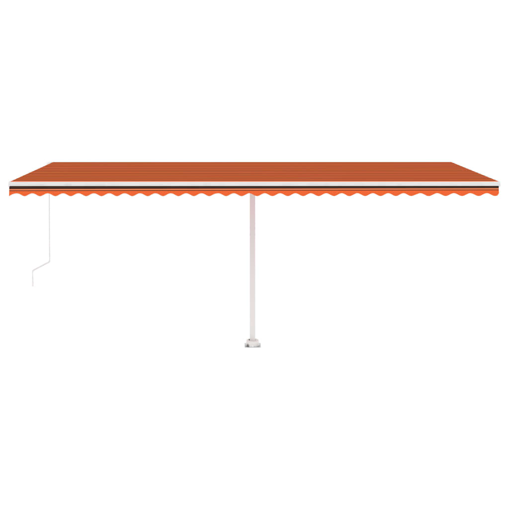 Standmarkise Einziehbar Handbetrieben 600x300 cm Orange/Braun
