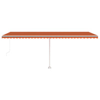 Thumbnail for Standmarkise Einziehbar Handbetrieben 600x300 cm Orange/Braun