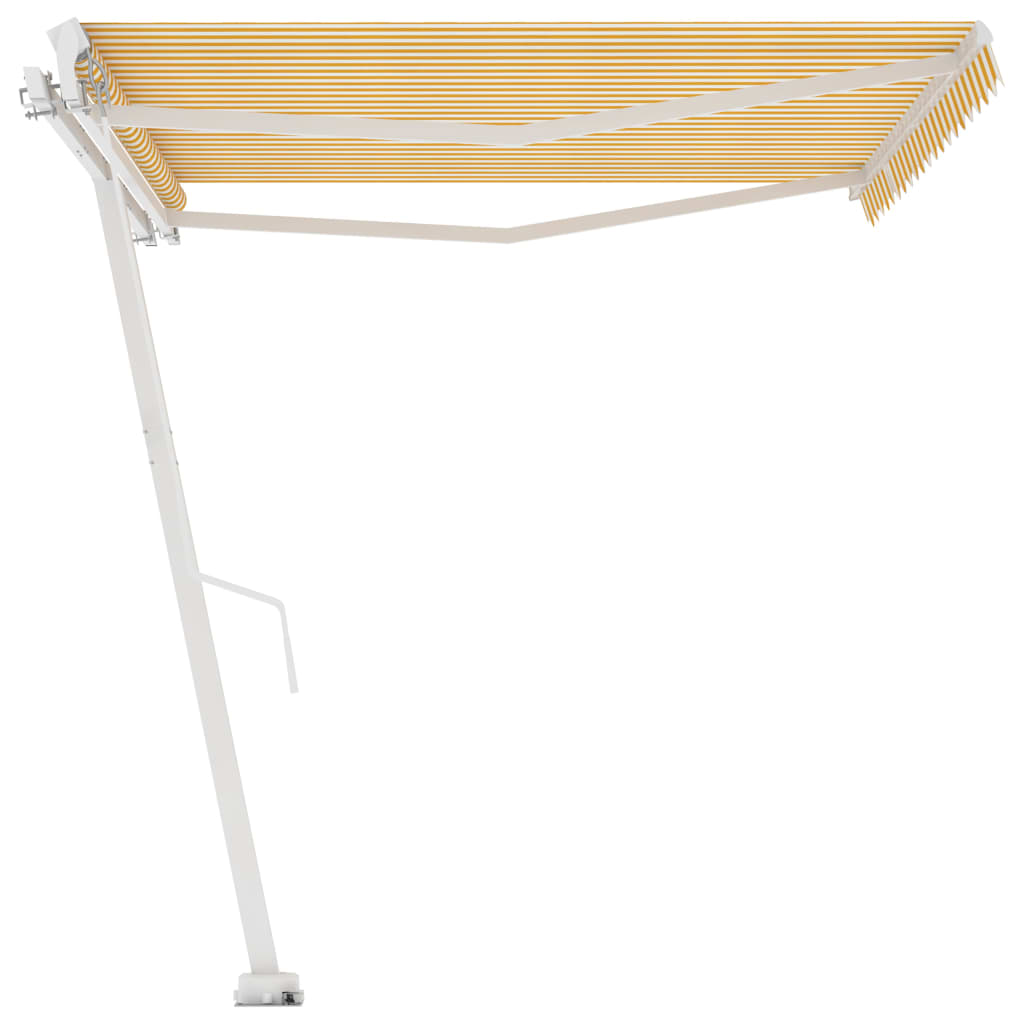 Standmarkise Einziehbar Handbetrieben 400x350 cm Gelb/Weiß
