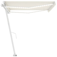 Thumbnail for Gelenkarmmarkise Einziehbar mit LED 400x350 cm Creme