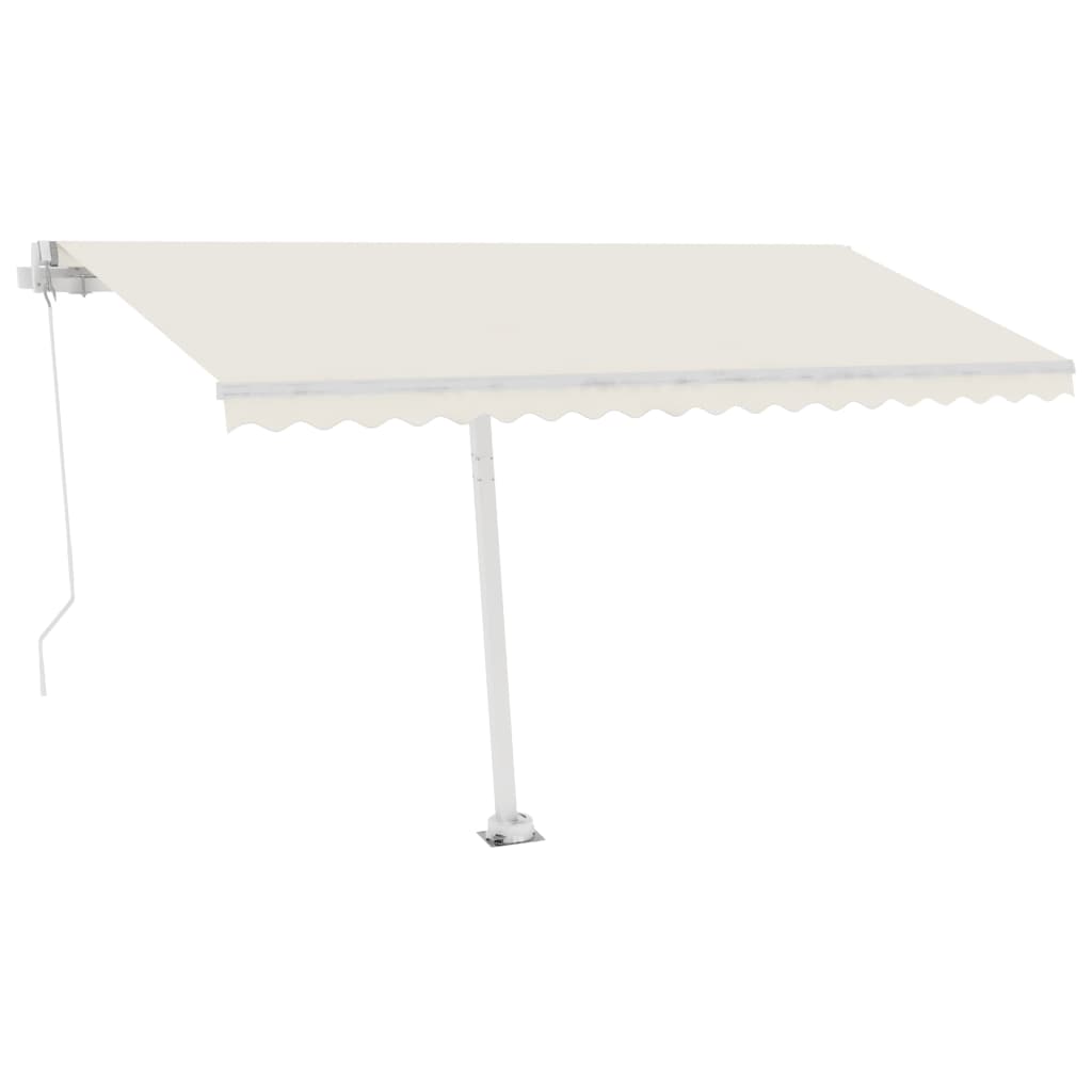 Standmarkise Einziehbar Handbetrieben 450x350 cm Cremeweiß