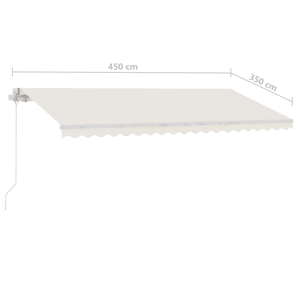Standmarkise Einziehbar Handbetrieben 450x350 cm Cremeweiß