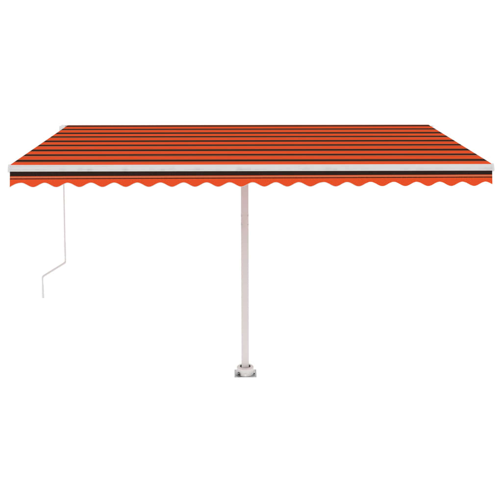 Standmarkise Einziehbar Handbetrieben 450x350 cm Orange/Braun