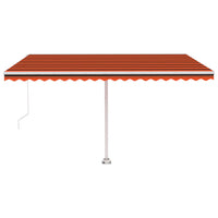 Thumbnail for Standmarkise Einziehbar Handbetrieben 450x350 cm Orange/Braun