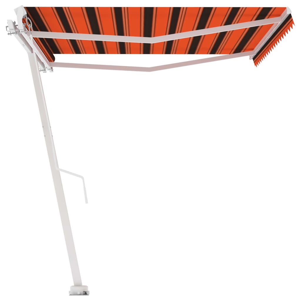Standmarkise Einziehbar Handbetrieben 450x350 cm Orange/Braun