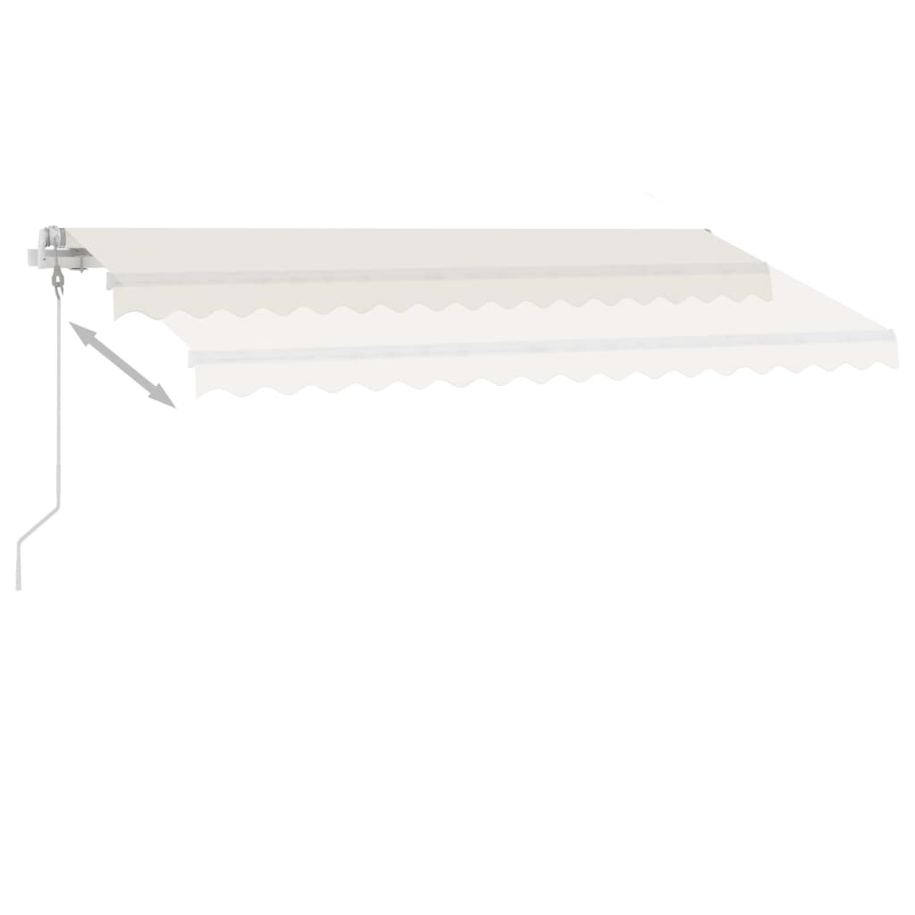Automatische Markise mit LED & Windsensor 450x350 cm Cremeweiß