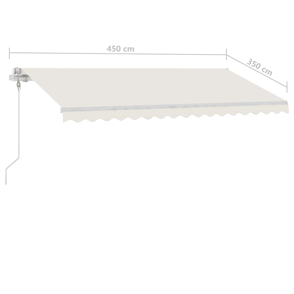 Automatische Markise mit LED & Windsensor 450x350 cm Cremeweiß