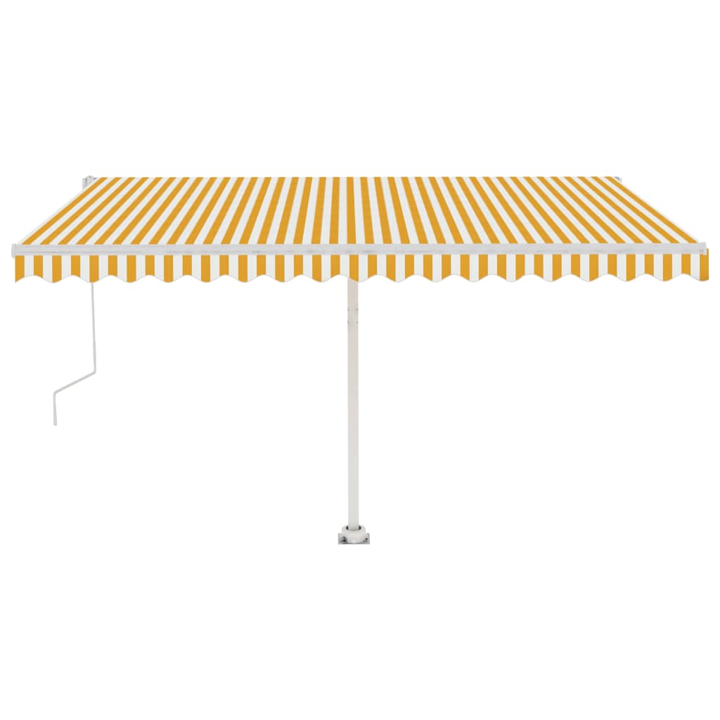 Automatische Markise mit LED & Windsensor 450x350 Gelb/Weiß