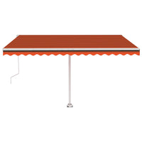 Thumbnail for Automatische Markise mit LED & Windsensor 450x350 Orange/Braun