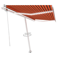 Thumbnail for Automatische Markise mit LED & Windsensor 450x350 Orange/Braun