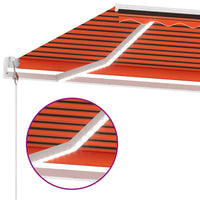 Thumbnail for Automatische Markise mit LED & Windsensor 450x350 Orange/Braun