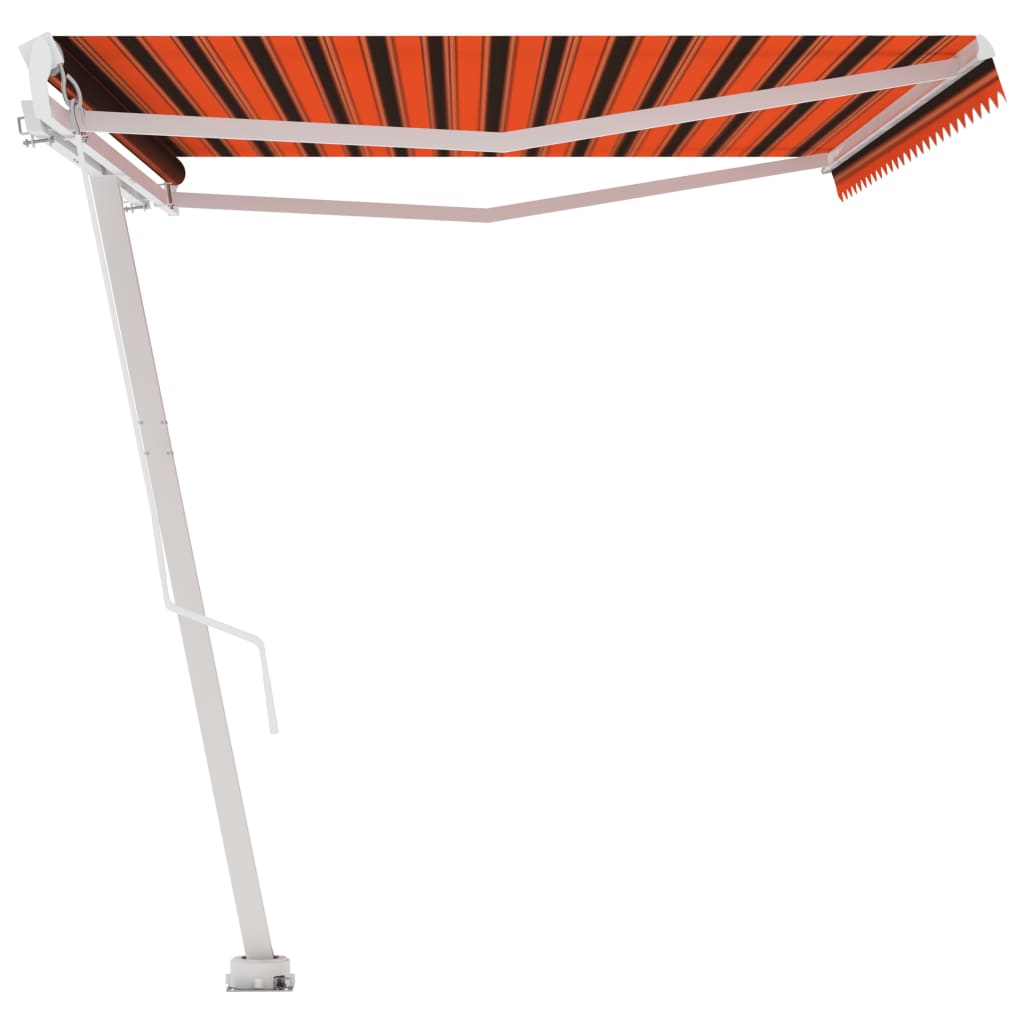 Standmarkise Einziehbar Handbetrieben 500x350 cm Orange/Braun