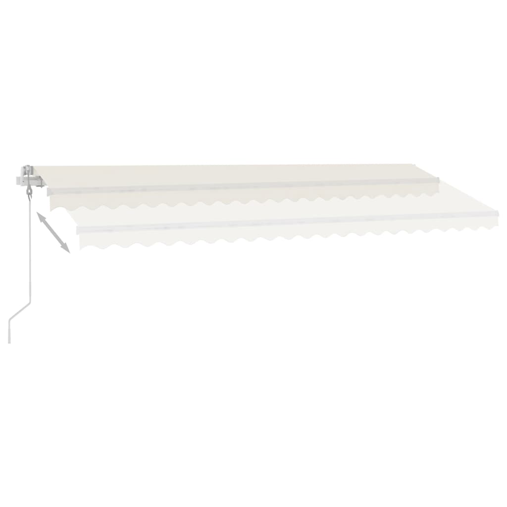 Automatische Markise mit LED & Windsensor 500x350 cm Creme