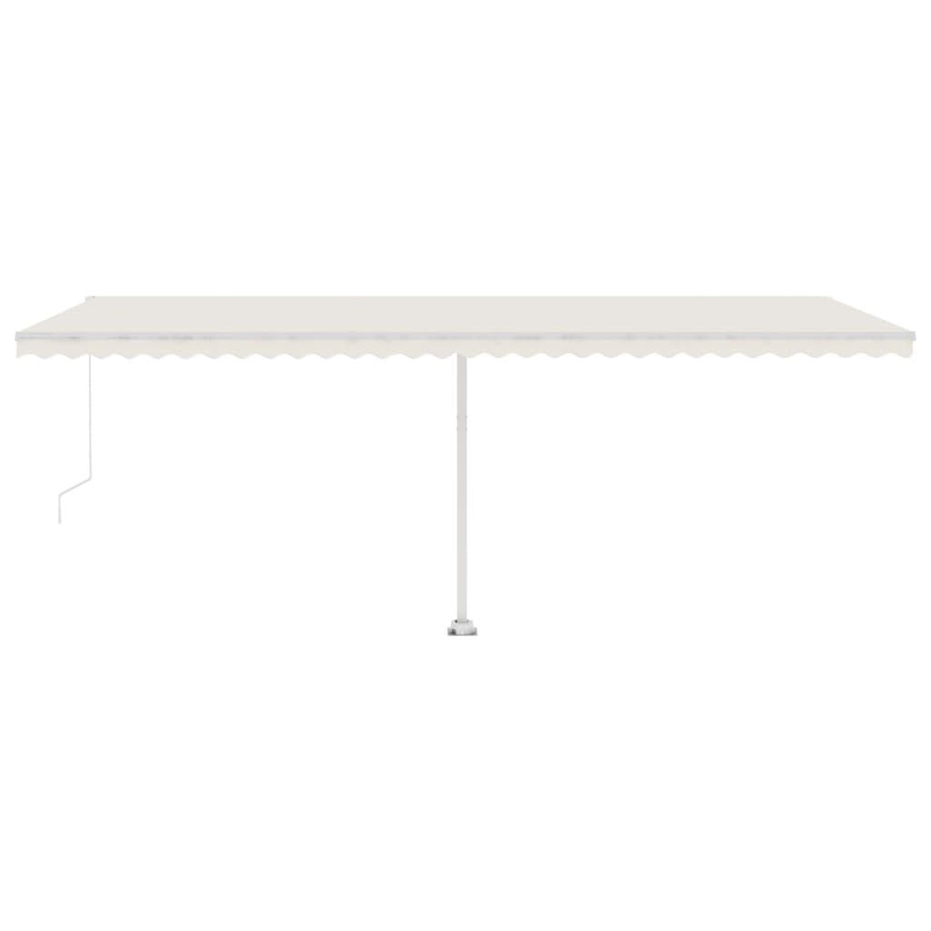 Gelenkarmmarkise Einziehbar mit LED 600x350 cm Cremeweiß