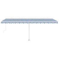 Thumbnail for Automatische Markise mit LED & Windsensor 600x350 cm Blau Weiß