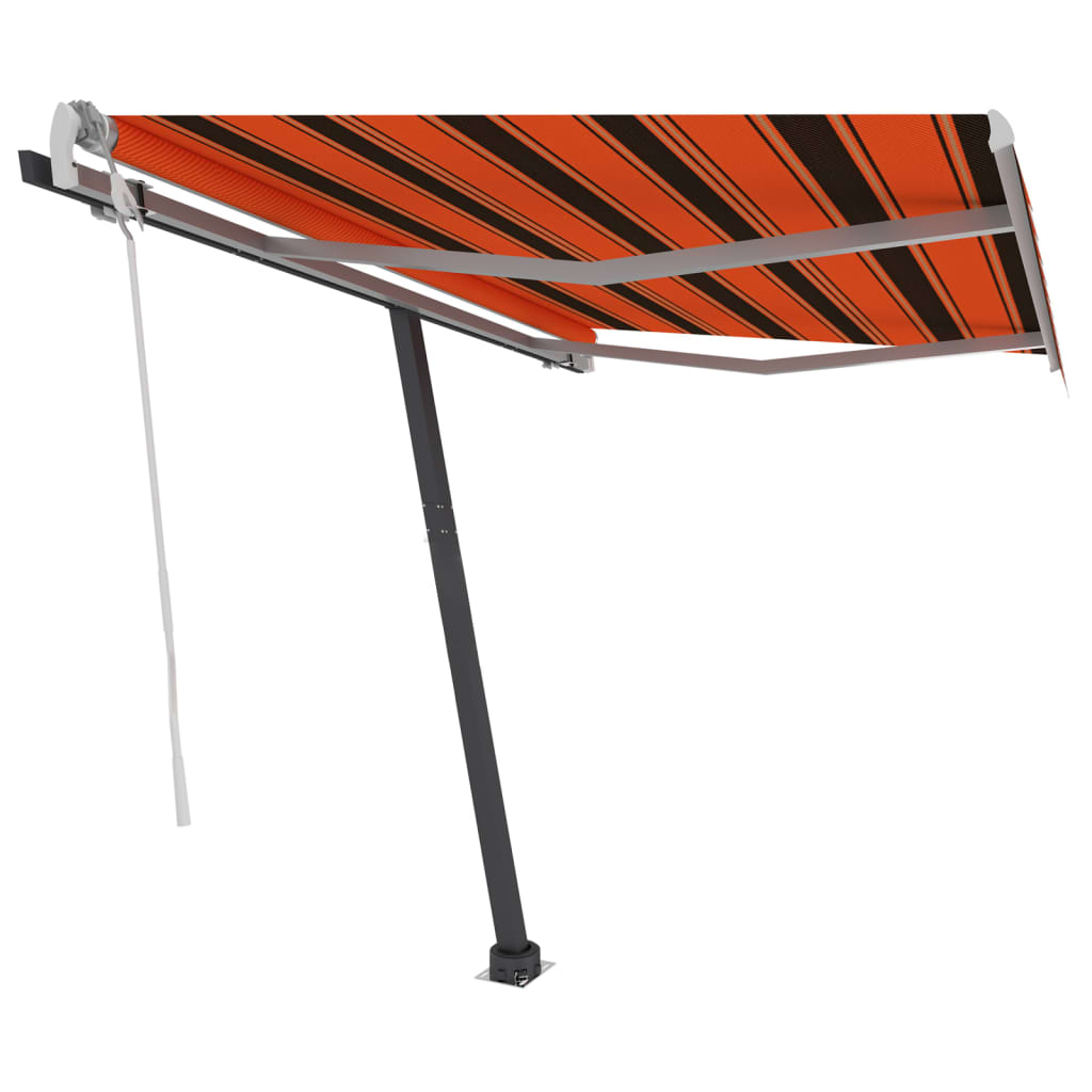 Standmarkise Einziehbar Handbetrieben 300x250 cm Orange/Braun