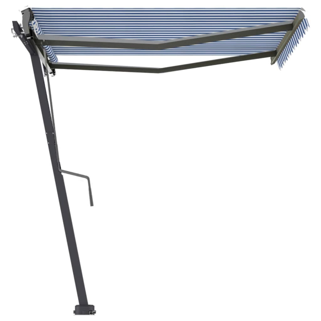 Standmarkise Automatisch 300x250 cm Blau/Weiß