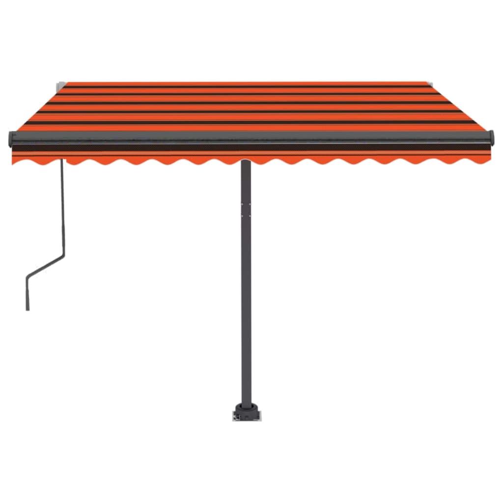 Standmarkise Automatisch 300x250 cm Orange/Braun