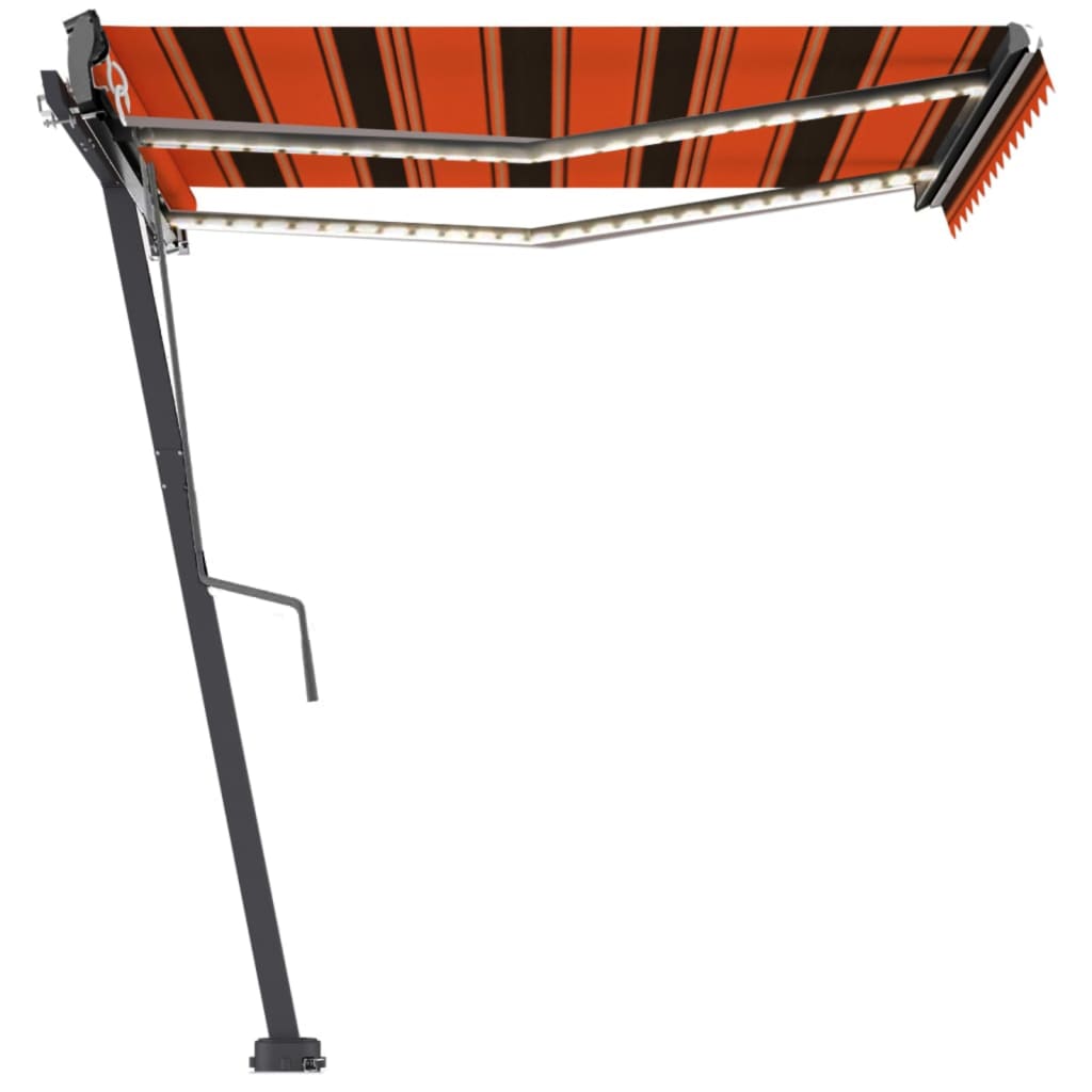 Standmarkise Automatisch 300x250 cm Orange/Braun