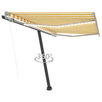 Thumbnail for Automatische Markise mit LED & Windsensor 300x250 cm Gelb/Weiß
