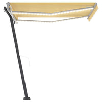 Thumbnail for Automatische Markise mit LED & Windsensor 300x250 cm Gelb/Weiß