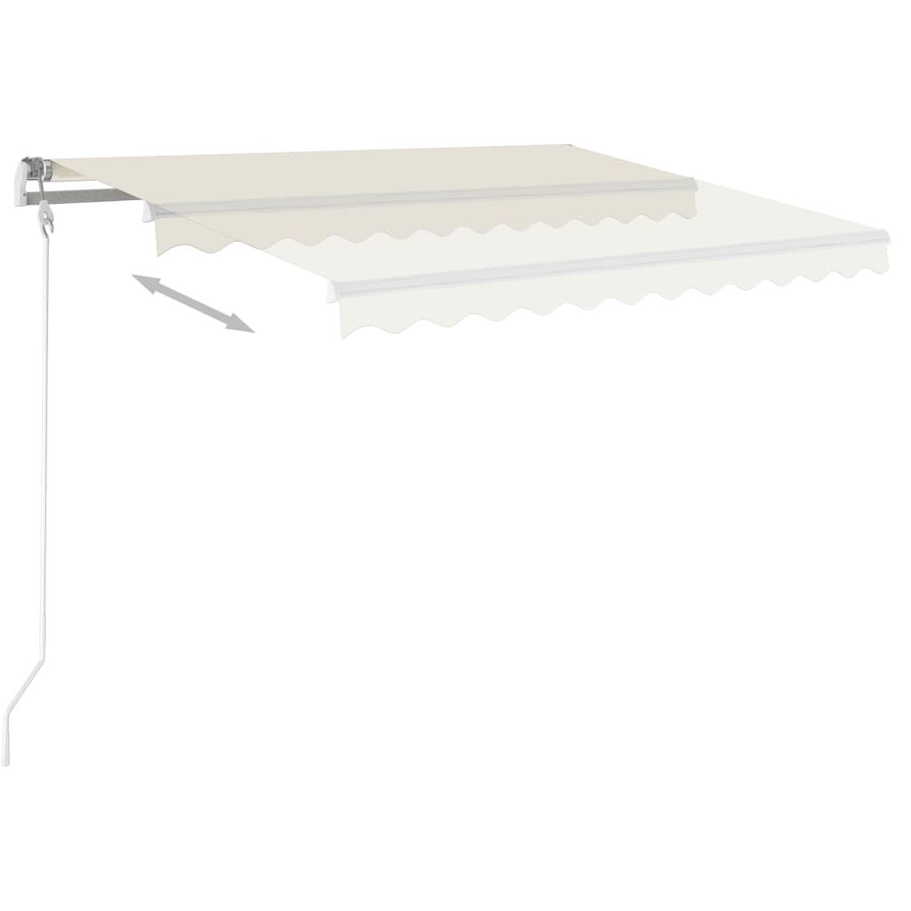 Standmarkise Einziehbar Handbetrieben 350x250 cm Creme