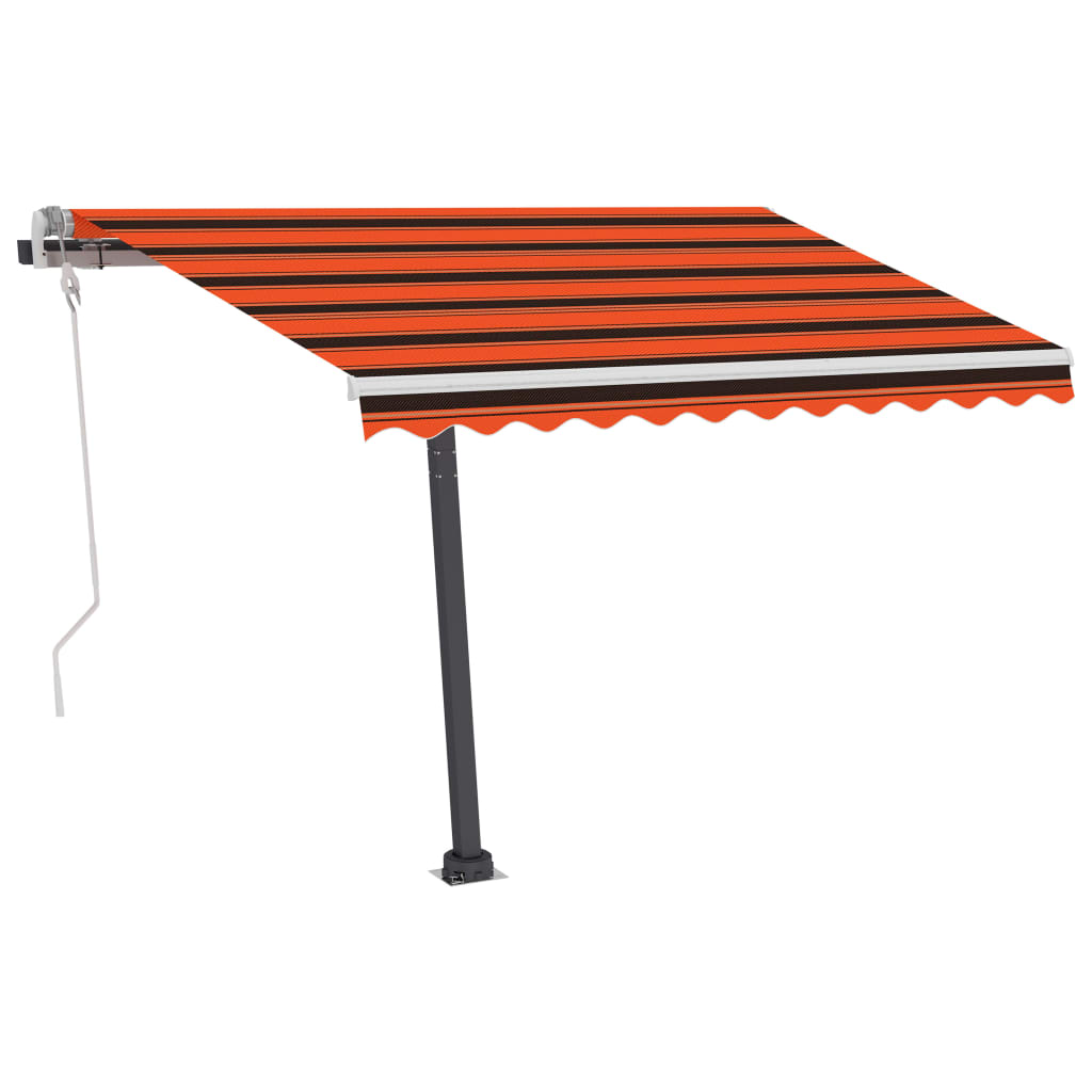 Standmarkise Einziehbar Handbetrieben 350x250 cm Orange/Braun