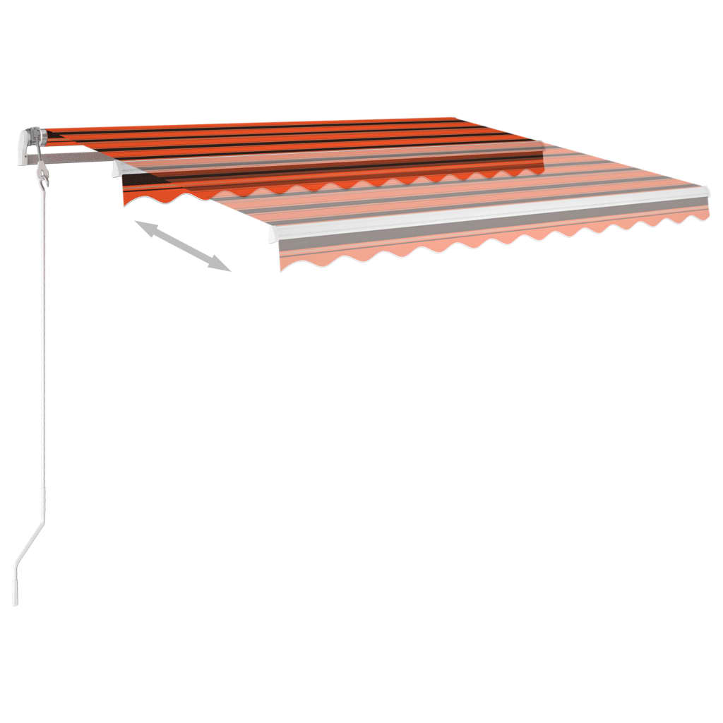 Standmarkise Einziehbar Handbetrieben 350x250 cm Orange/Braun