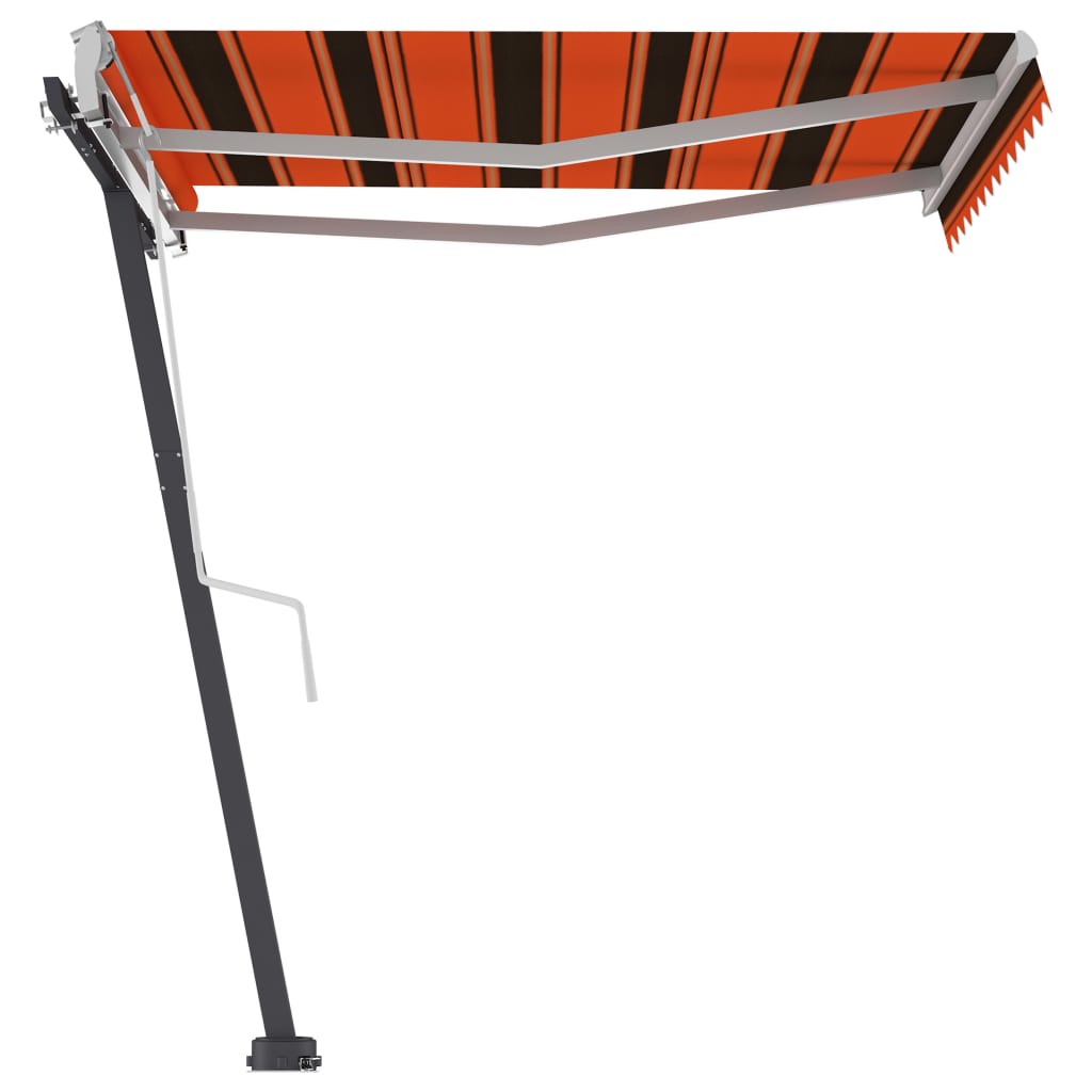 Standmarkise Einziehbar Handbetrieben 350x250 cm Orange/Braun