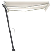 Thumbnail for Gelenkarmmarkise Einziehbar mit LED 350x250 cm Creme