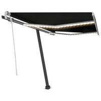 Thumbnail for Gelenkarmmarkise Einziehbar mit LED 350x250 cm Anthrazit