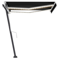 Thumbnail for Gelenkarmmarkise Einziehbar mit LED 350x250 cm Anthrazit