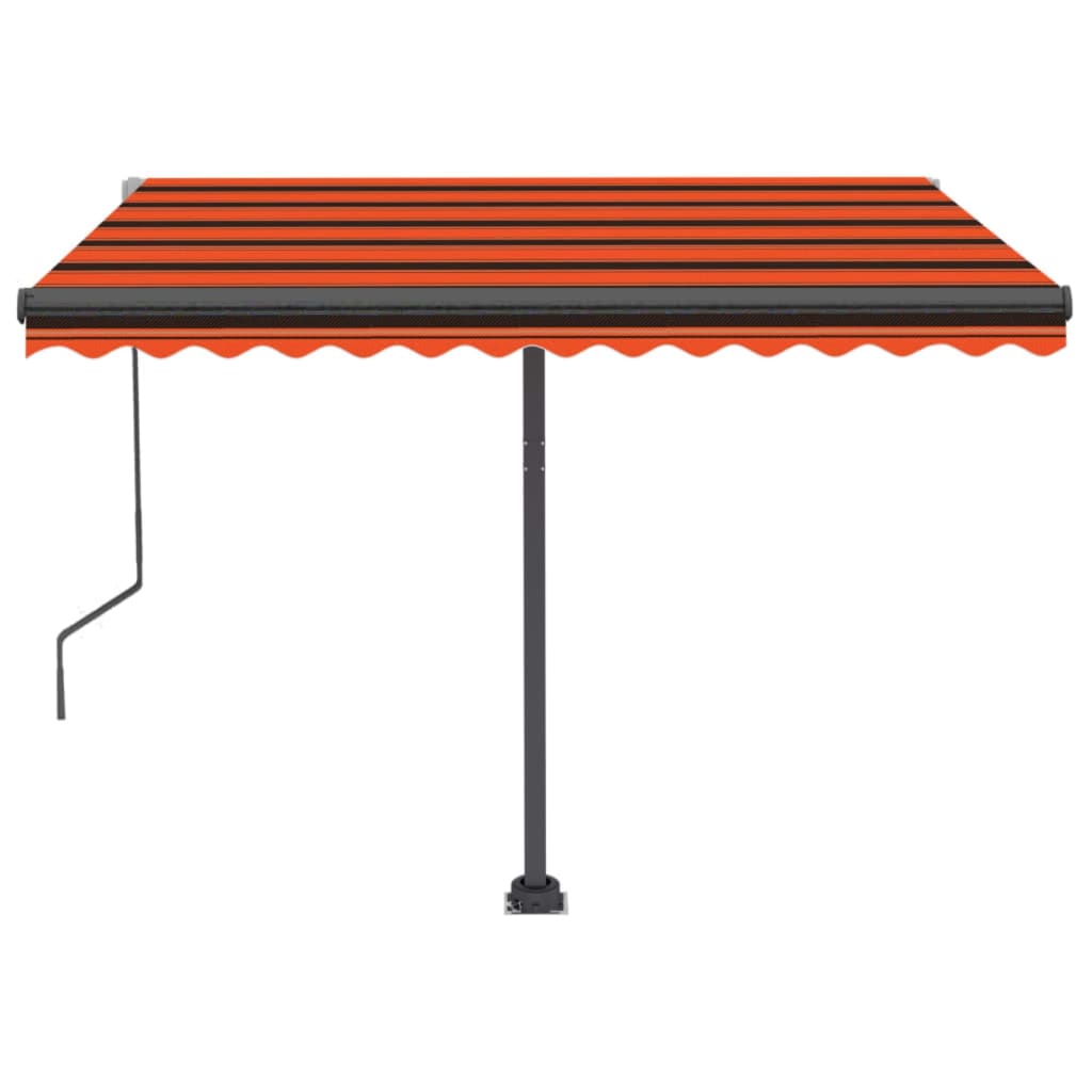 Standmarkise Automatisch 350x250 cm Orange/Braun